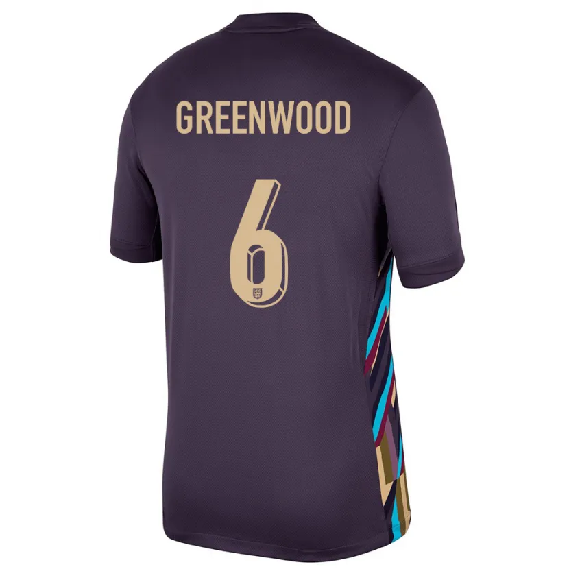 Danxen Kinder England Alex Greenwood #6 Dunkle Rosine Auswärtstrikot Trikot 24-26 T-Shirt