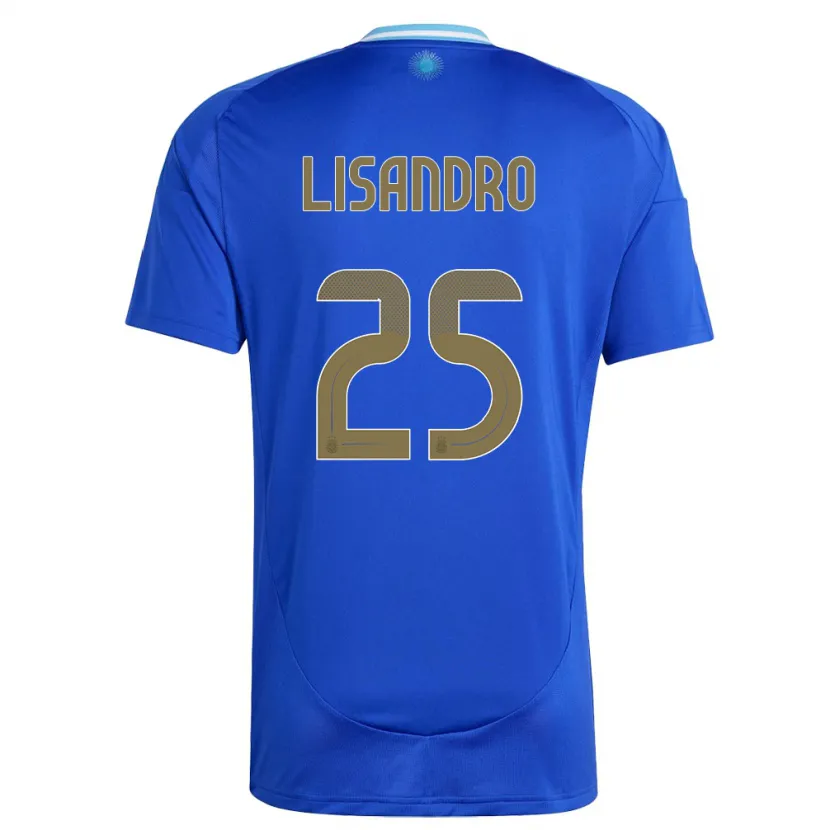 Danxen Kinder Argentinien Lisandro Martinez #25 Blau Auswärtstrikot Trikot 24-26 T-Shirt