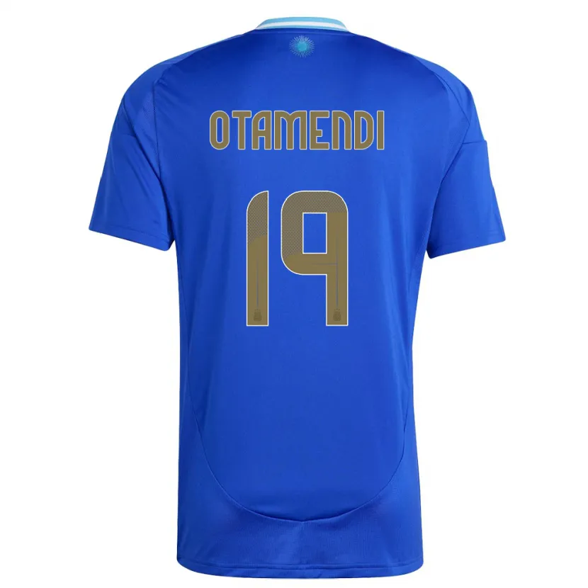 Danxen Kinder Argentinien Nicolas Otamendi #19 Blau Auswärtstrikot Trikot 24-26 T-Shirt