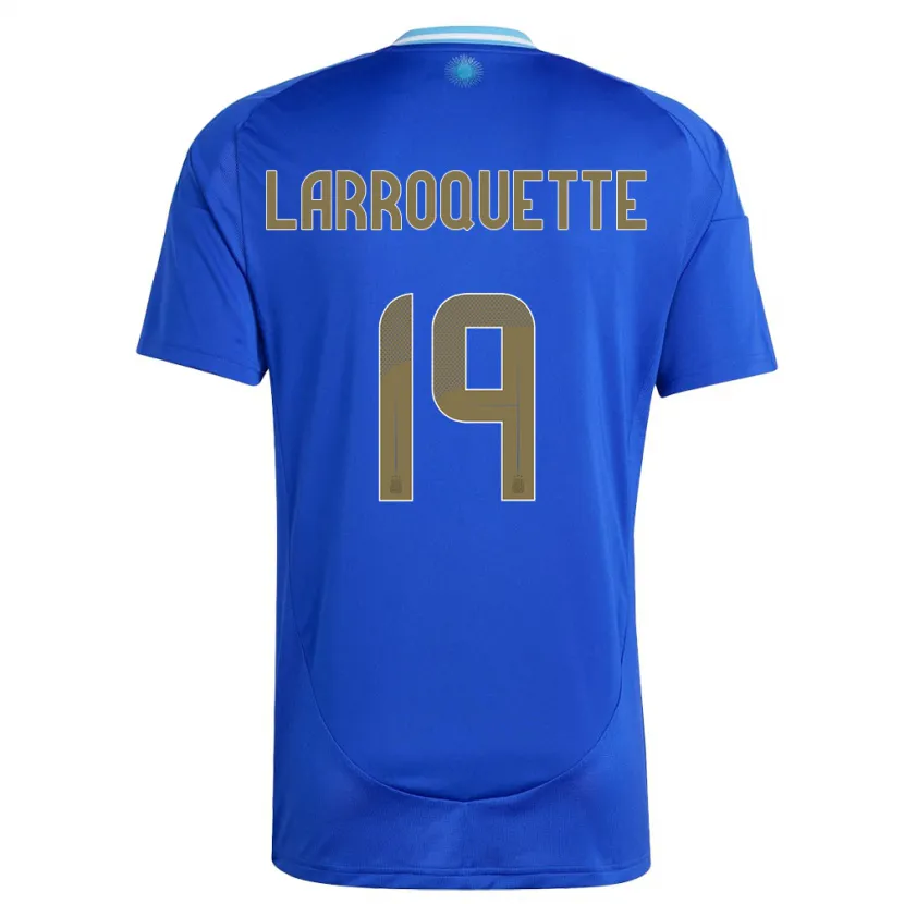 Danxen Kinder Argentinien Mariana Larroquette #19 Blau Auswärtstrikot Trikot 24-26 T-Shirt