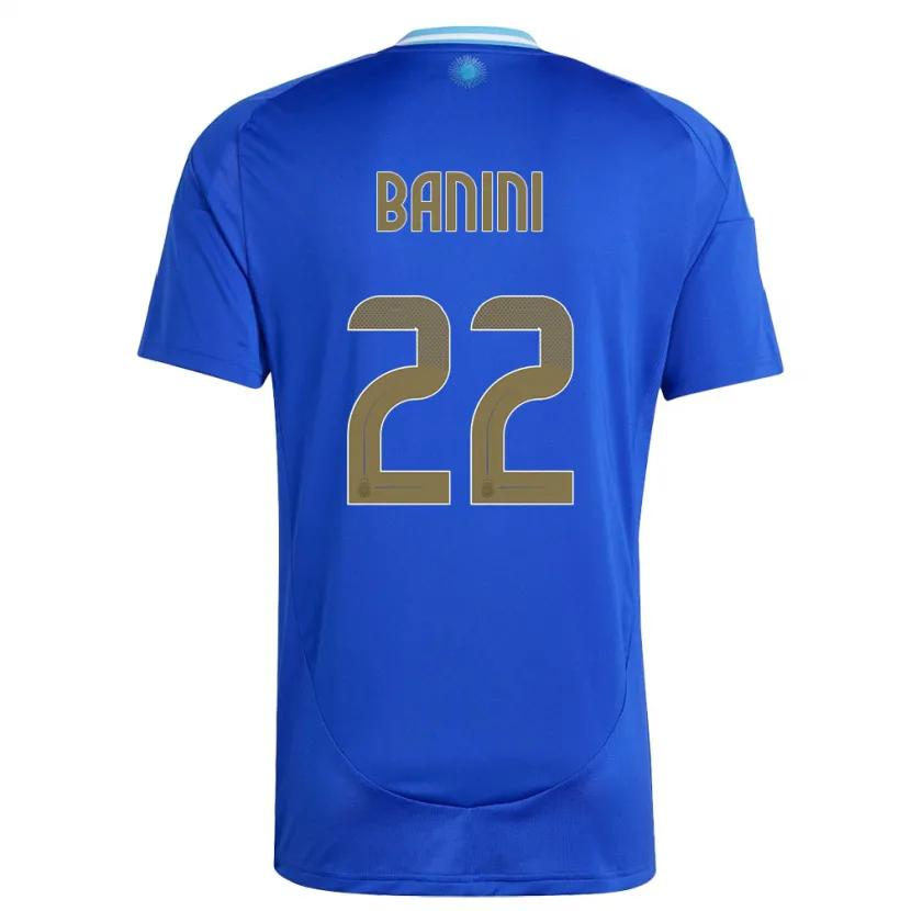Danxen Kinder Argentinien Estefania Banini #22 Blau Auswärtstrikot Trikot 24-26 T-Shirt