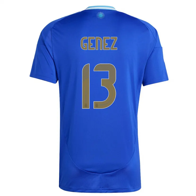 Danxen Kinder Argentinien Nahuel Genez #13 Blau Auswärtstrikot Trikot 24-26 T-Shirt