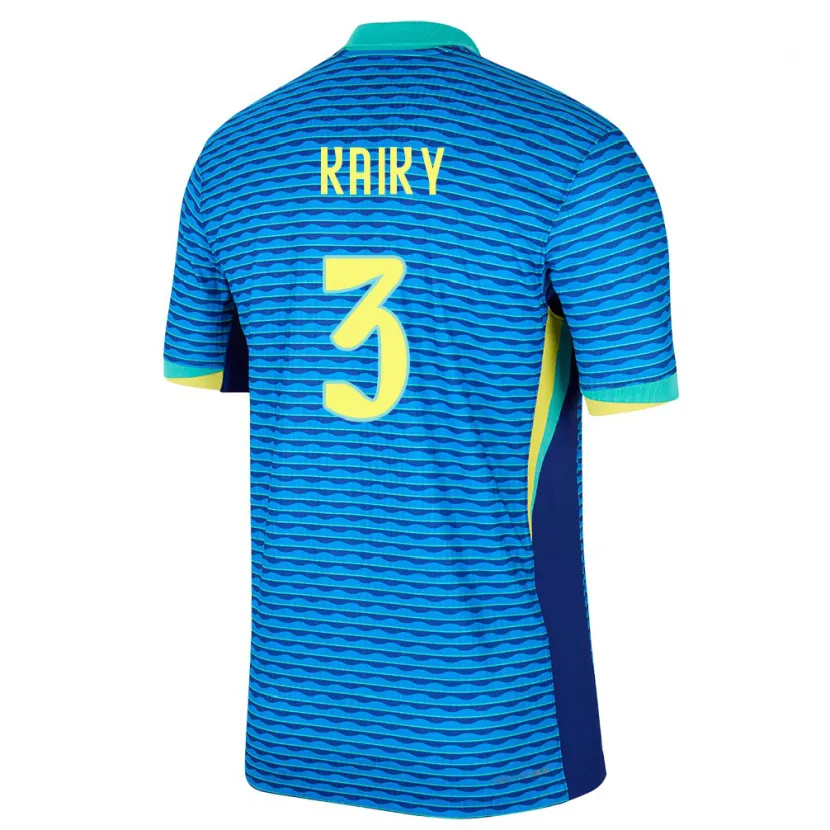 Danxen Kinder Brasilien Kaiky #3 Blau Auswärtstrikot Trikot 24-26 T-Shirt