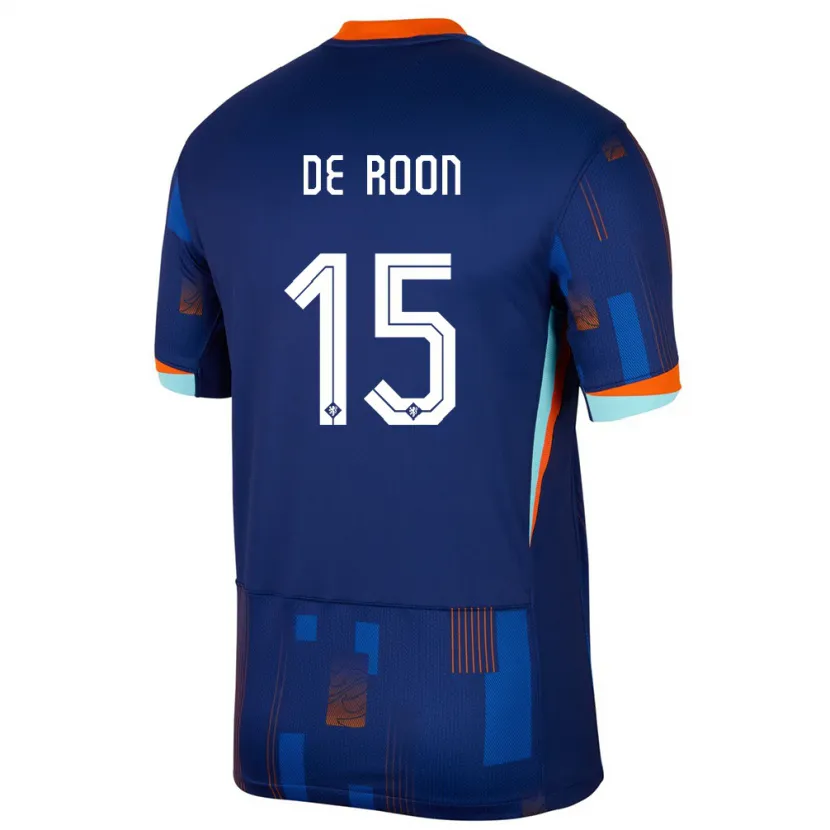 Danxen Kinder Niederlande Marten De Roon #15 Blau Auswärtstrikot Trikot 24-26 T-Shirt