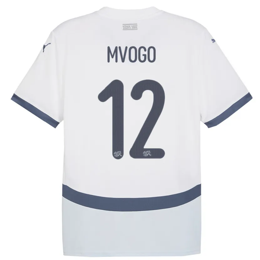 Danxen Kinder Schweiz Yvon Mvogo #12 Weiß Auswärtstrikot Trikot 24-26 T-Shirt