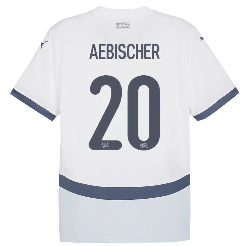 Danxen Kinder Schweiz Michel Aebischer #20 Weiß Auswärtstrikot Trikot 24-26 T-Shirt