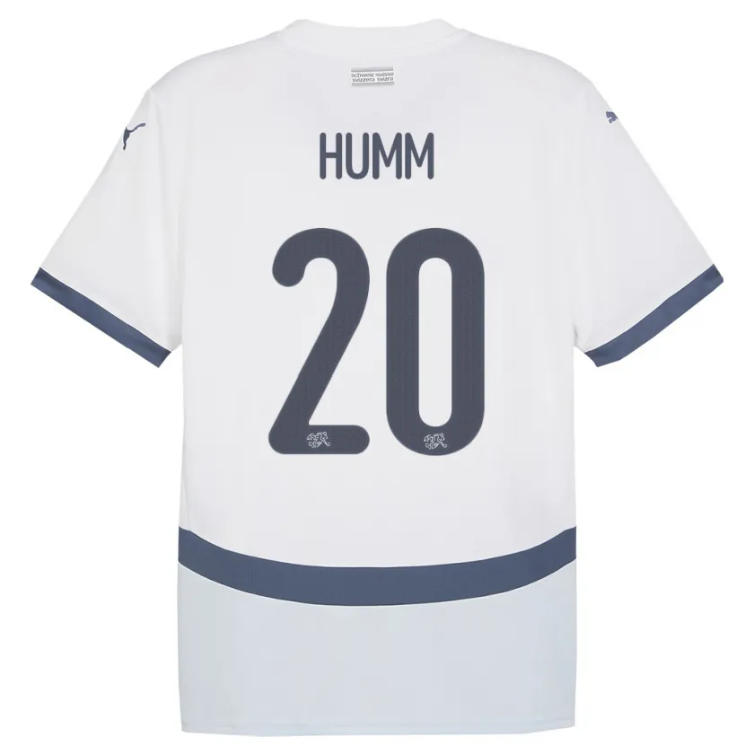 Danxen Kinder Schweiz Fabienne Humm #20 Weiß Auswärtstrikot Trikot 24-26 T-Shirt