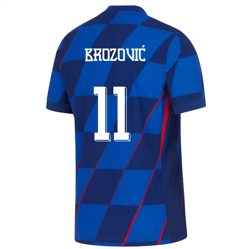 Danxen Kinder Kroatien Marcelo Brozovic #11 Blau Auswärtstrikot Trikot 24-26 T-Shirt