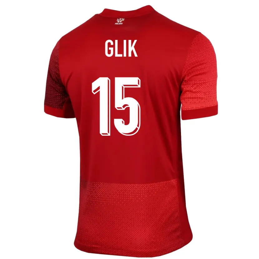 Danxen Kinder Polen Kamil Glik #15 Rot Auswärtstrikot Trikot 24-26 T-Shirt