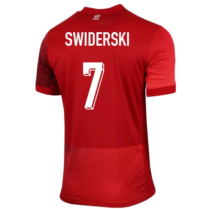 Danxen Kinder Polen Karol Swiderski #7 Rot Auswärtstrikot Trikot 24-26 T-Shirt