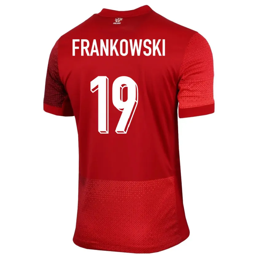Danxen Kinder Polen Przemyslaw Frankowski #19 Rot Auswärtstrikot Trikot 24-26 T-Shirt