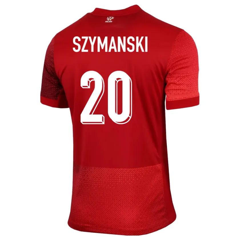 Danxen Kinder Polen Sebastian Szymanski #20 Rot Auswärtstrikot Trikot 24-26 T-Shirt