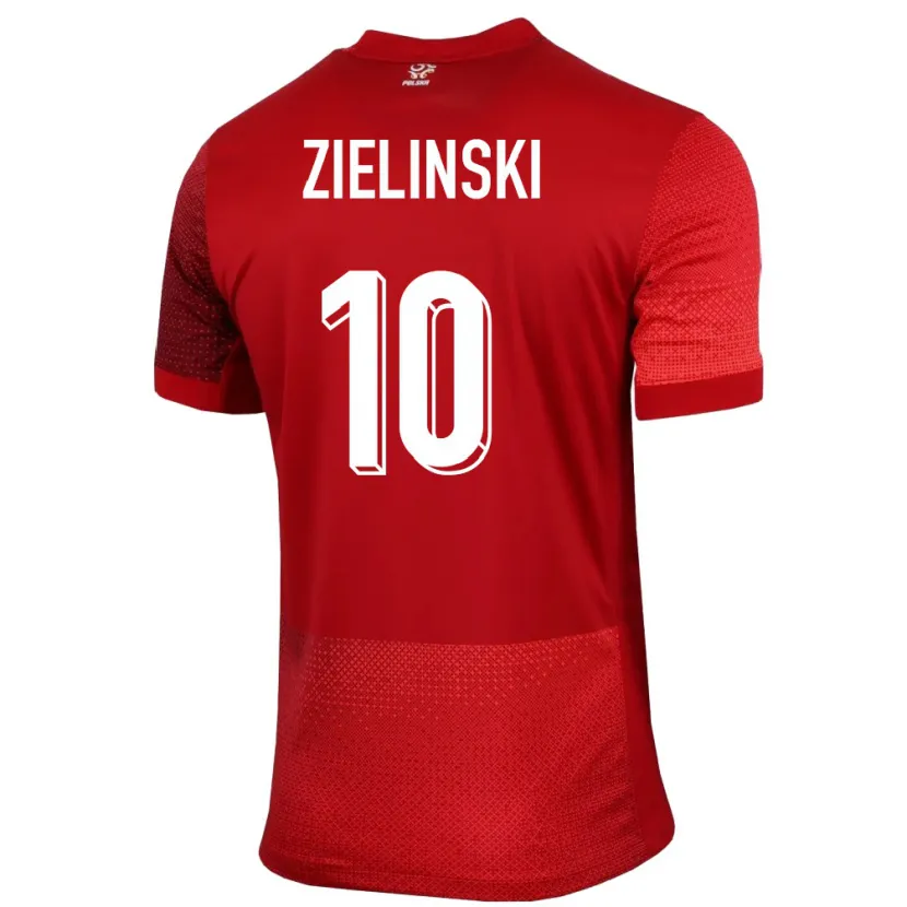 Danxen Kinder Polen Piotr Zielinski #10 Rot Auswärtstrikot Trikot 24-26 T-Shirt