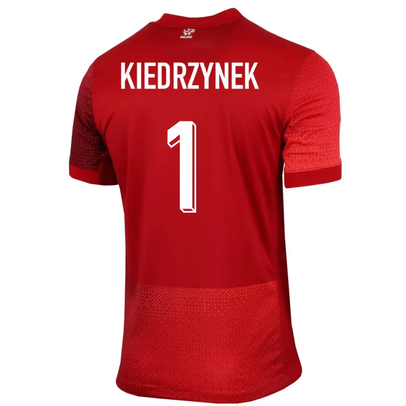Danxen Kinder Polen Katarzyna Kiedrzynek #1 Rot Auswärtstrikot Trikot 24-26 T-Shirt