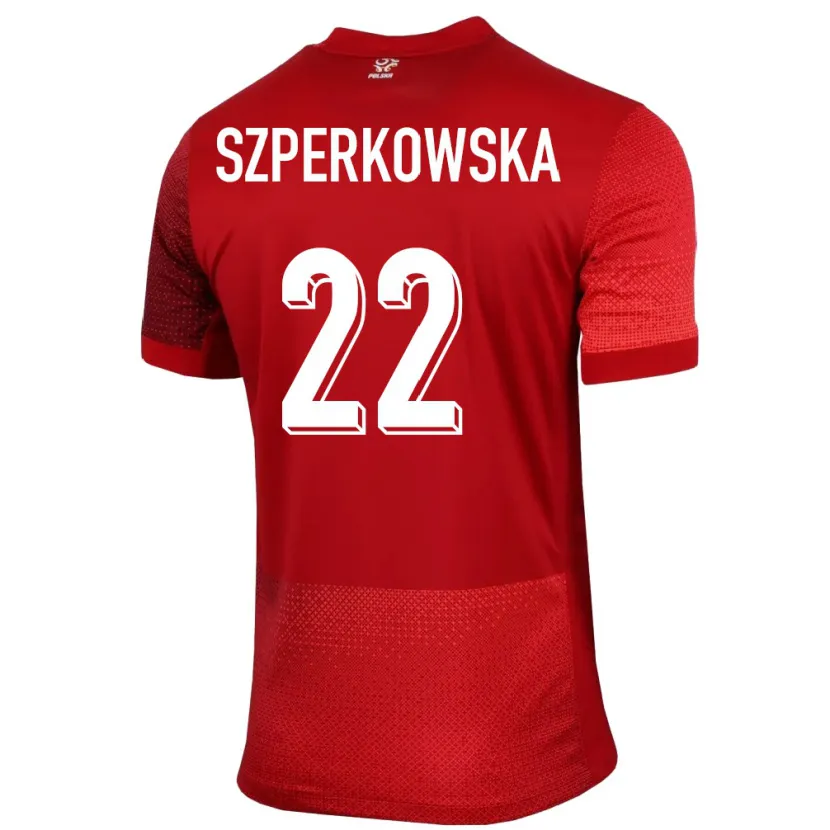 Danxen Kinder Polen Oliwia Szperkowska #22 Rot Auswärtstrikot Trikot 24-26 T-Shirt