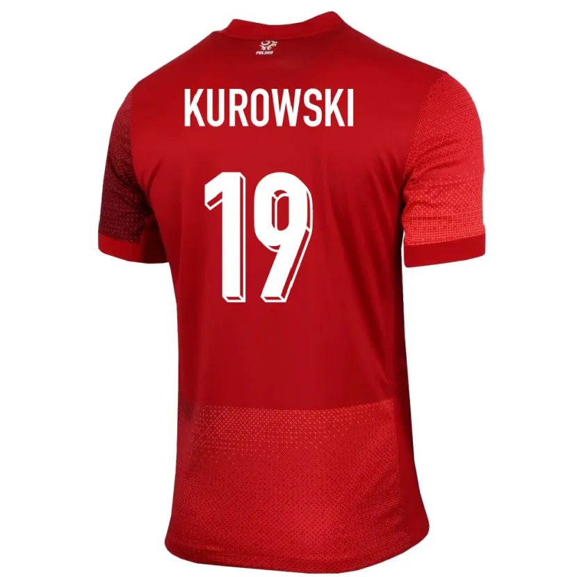 Danxen Kinder Polen Milosz Kurowski #19 Rot Auswärtstrikot Trikot 24-26 T-Shirt