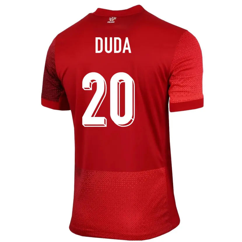 Danxen Kinder Polen Kacper Duda #20 Rot Auswärtstrikot Trikot 24-26 T-Shirt