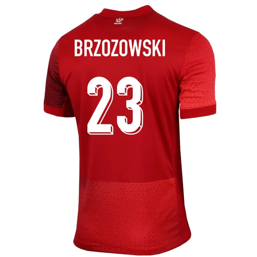 Danxen Kinder Polen Milosz Brzozowski #23 Rot Auswärtstrikot Trikot 24-26 T-Shirt