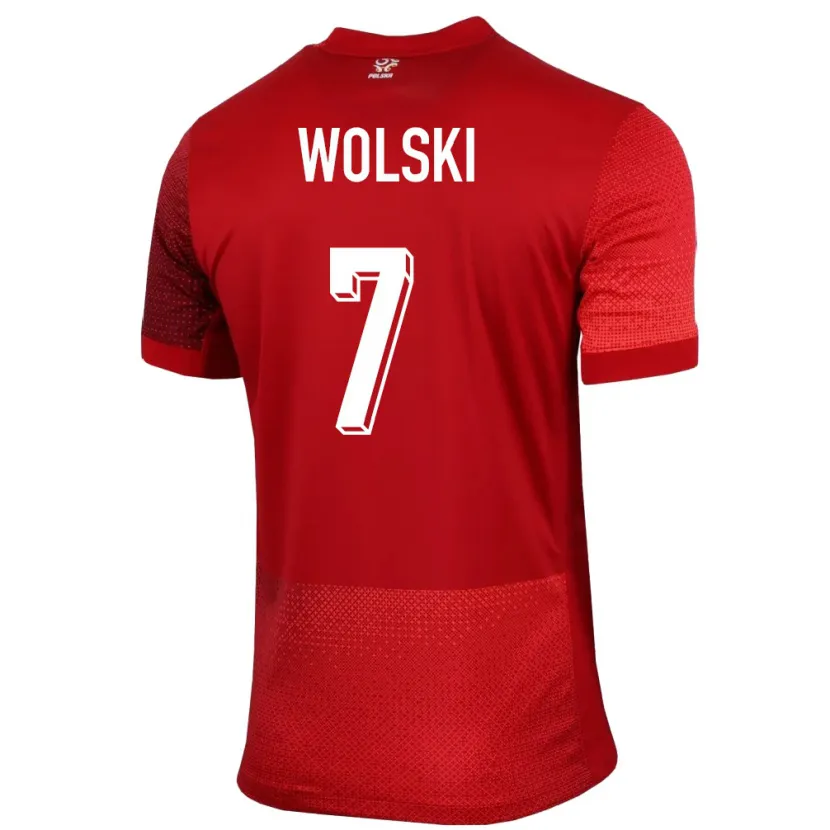Danxen Kinder Polen Filip Wolski #7 Rot Auswärtstrikot Trikot 24-26 T-Shirt