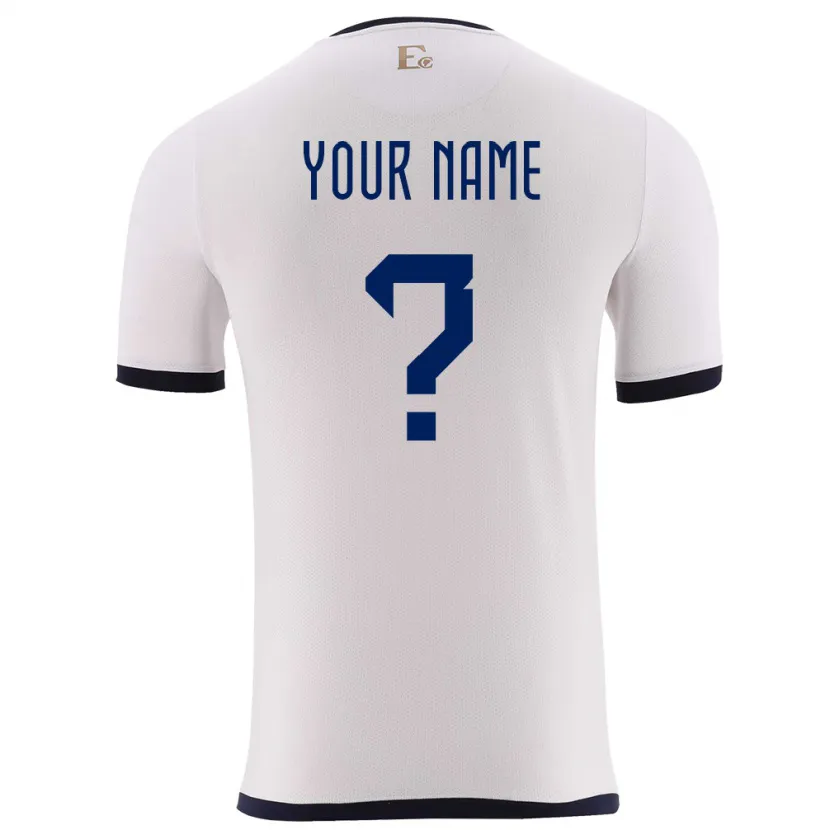 Danxen Kinder Ecuador Ihren Namen #0 Weiß Auswärtstrikot Trikot 24-26 T-Shirt