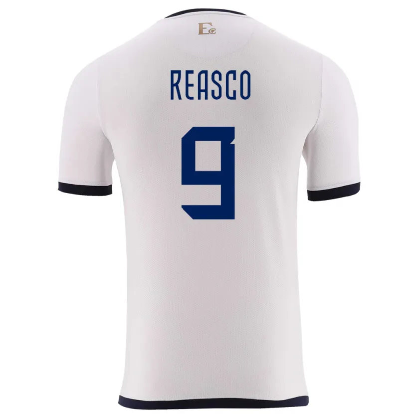 Danxen Kinder Ecuador Djorkaeff Reasco #9 Weiß Auswärtstrikot Trikot 24-26 T-Shirt