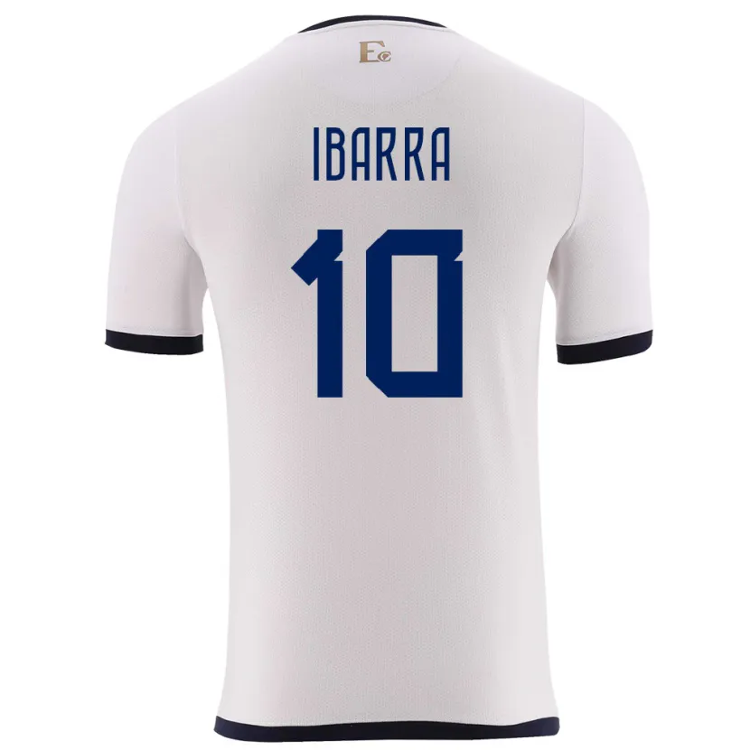 Danxen Kinder Ecuador Romario Ibarra #10 Weiß Auswärtstrikot Trikot 24-26 T-Shirt