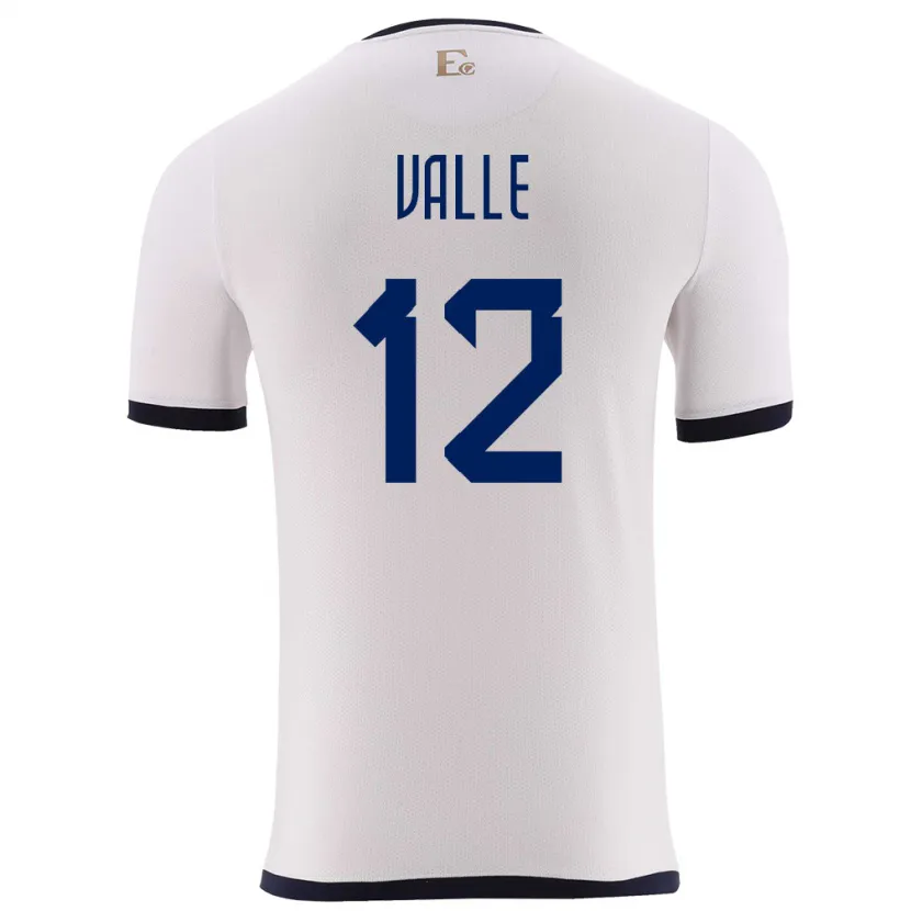 Danxen Kinder Ecuador Gonzalo Valle #12 Weiß Auswärtstrikot Trikot 24-26 T-Shirt
