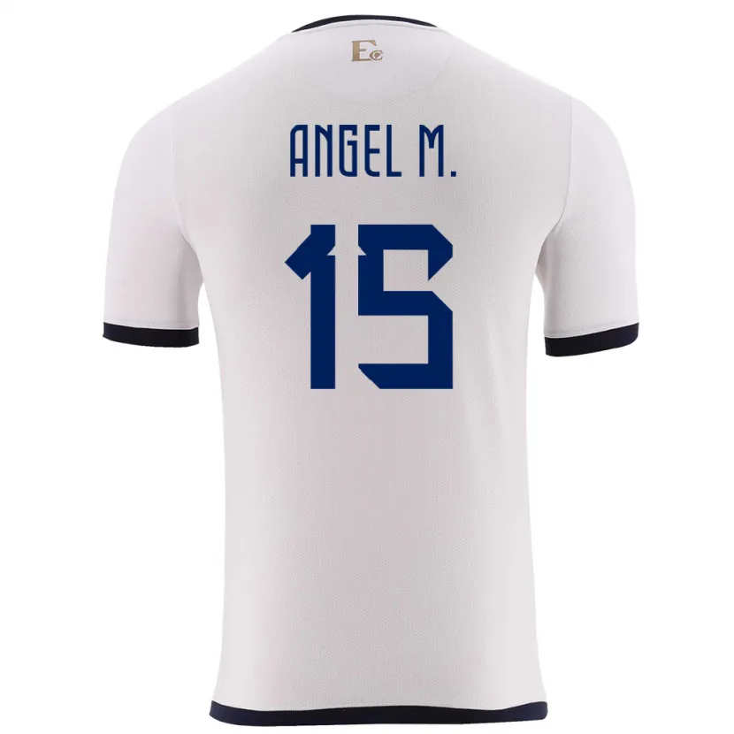 Danxen Kinder Ecuador Angel Mena #15 Weiß Auswärtstrikot Trikot 24-26 T-Shirt
