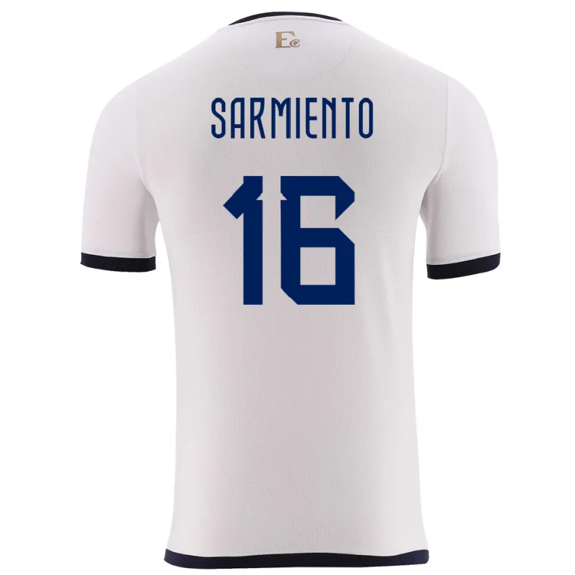 Danxen Kinder Ecuador Jeremy Sarmiento #16 Weiß Auswärtstrikot Trikot 24-26 T-Shirt