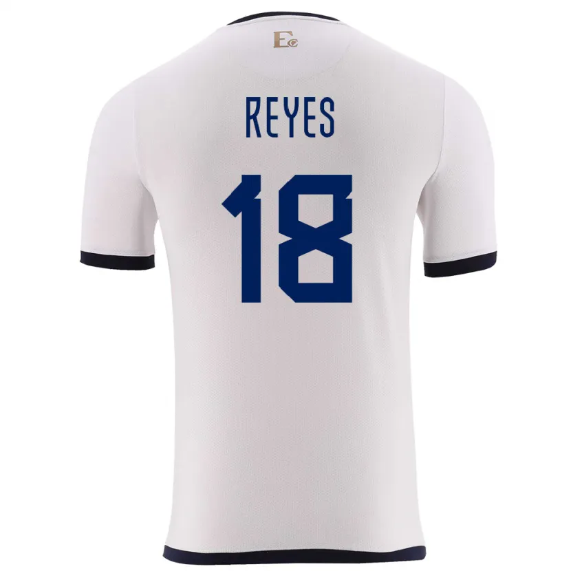 Danxen Kinder Ecuador Ashley Reyes #18 Weiß Auswärtstrikot Trikot 24-26 T-Shirt