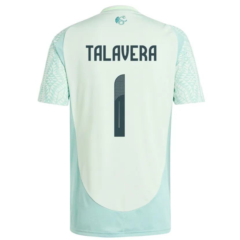 Danxen Kinder Mexiko Alfredo Talavera #1 Leinengrün Auswärtstrikot Trikot 24-26 T-Shirt