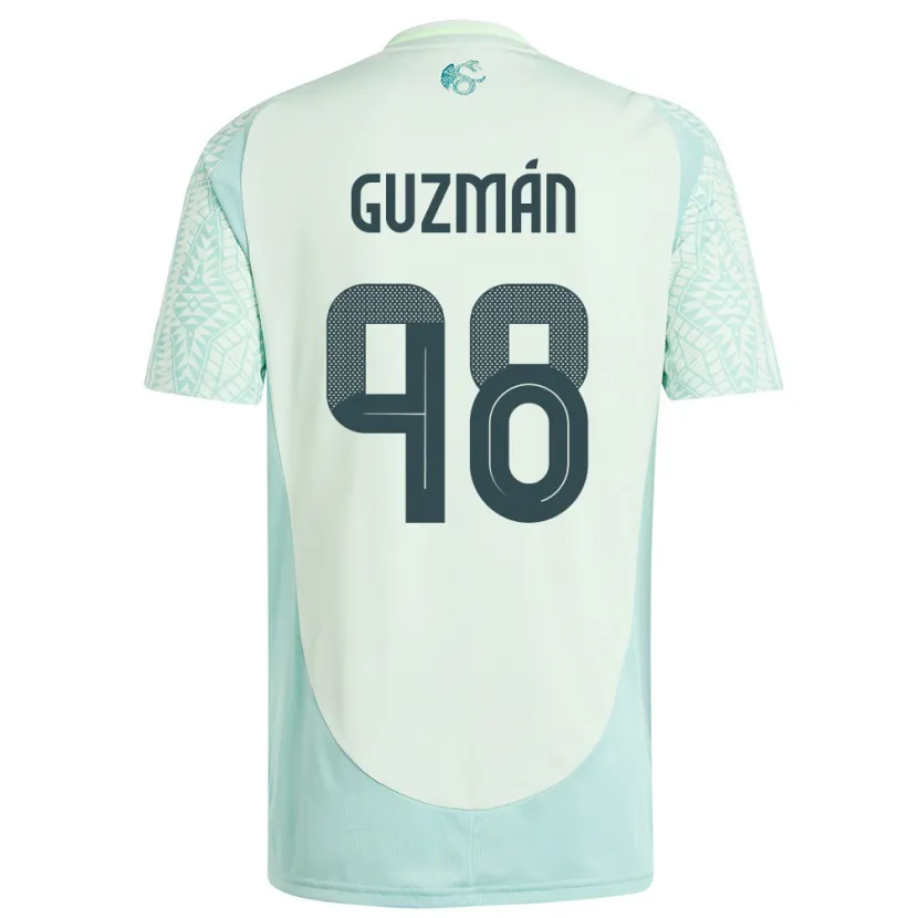 Danxen Kinder Mexiko Kinberly Guzman #98 Leinengrün Auswärtstrikot Trikot 24-26 T-Shirt
