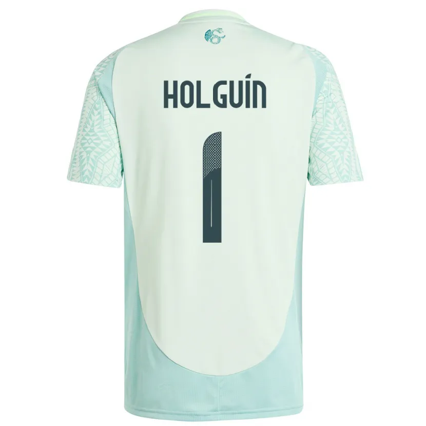Danxen Kinder Mexiko Hector Holguin #1 Leinengrün Auswärtstrikot Trikot 24-26 T-Shirt