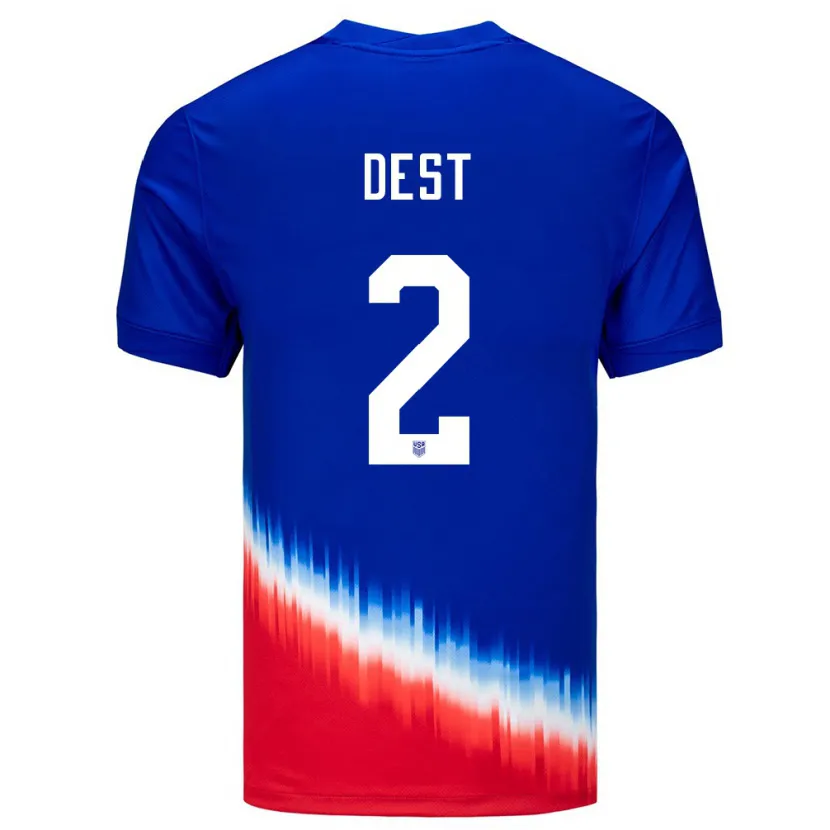 Danxen Kinder Vereinigte Staaten Sergino Dest #2 Blau Auswärtstrikot Trikot 24-26 T-Shirt