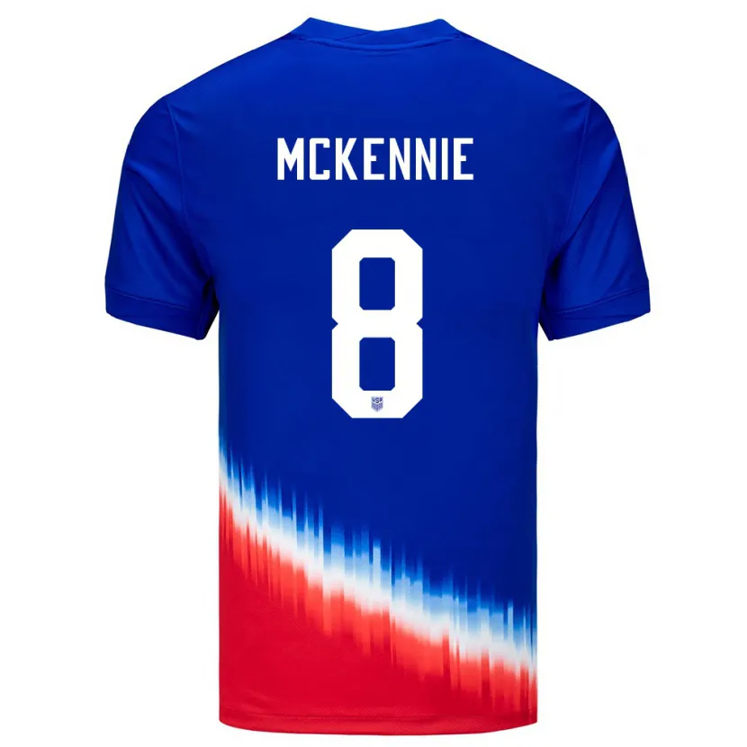Danxen Kinder Vereinigte Staaten Weston Mckennie #8 Blau Auswärtstrikot Trikot 24-26 T-Shirt