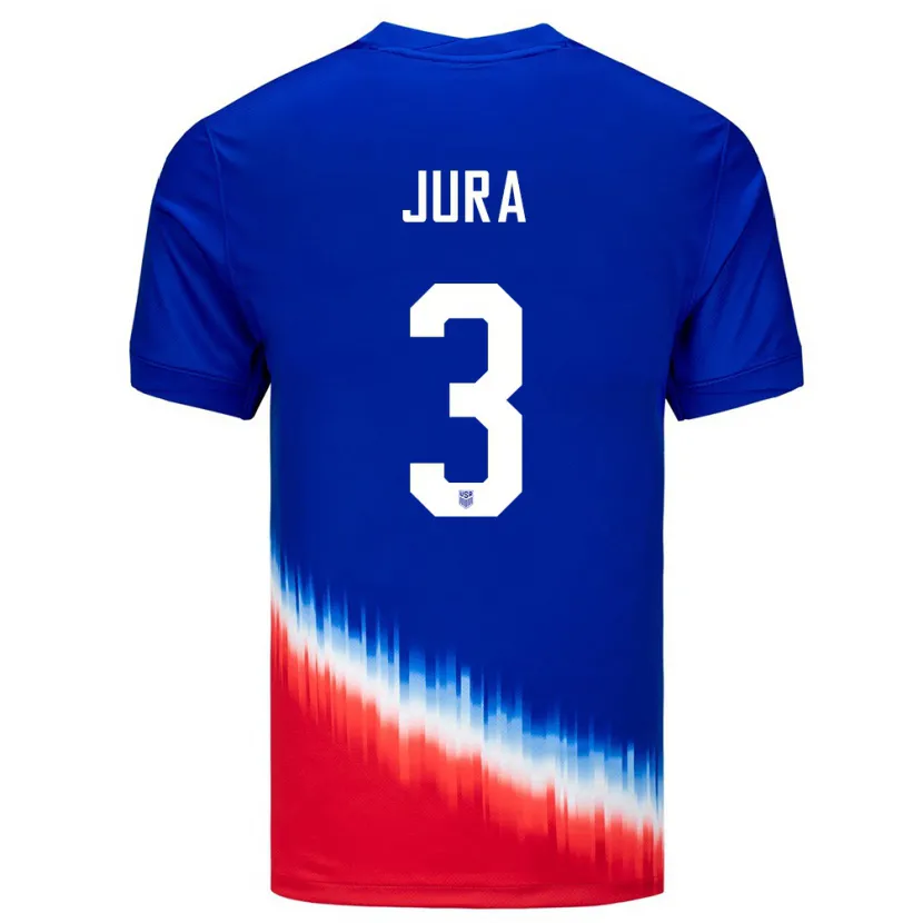 Danxen Kinder Vereinigte Staaten Sawyer Jura #3 Blau Auswärtstrikot Trikot 24-26 T-Shirt