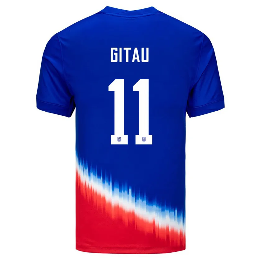 Danxen Kinder Vereinigte Staaten Andre Gitau #11 Blau Auswärtstrikot Trikot 24-26 T-Shirt