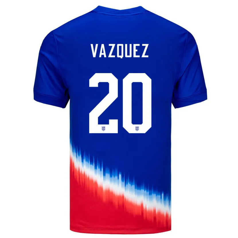 Danxen Kinder Vereinigte Staaten David Vazquez #20 Blau Auswärtstrikot Trikot 24-26 T-Shirt