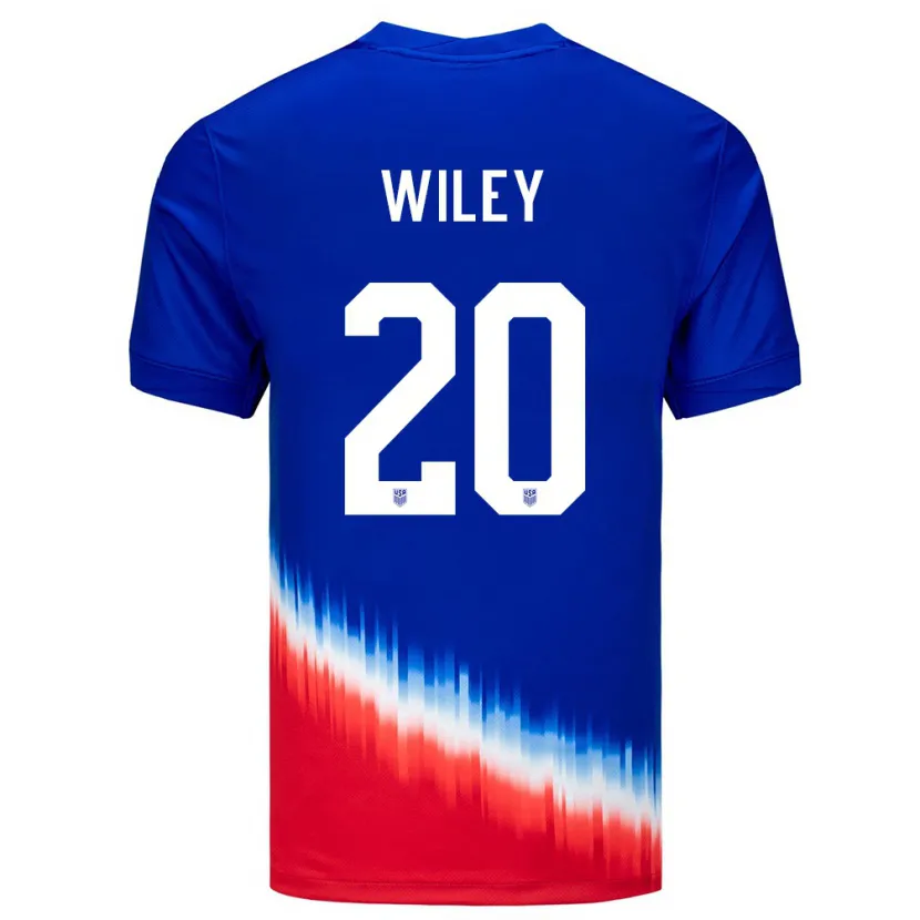Danxen Kinder Vereinigte Staaten Caleb Wiley #20 Blau Auswärtstrikot Trikot 24-26 T-Shirt