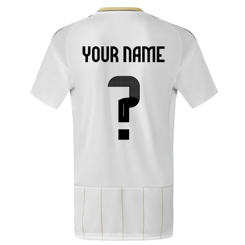 Danxen Kinder Costa Rica Ihren Namen #0 Weiß Auswärtstrikot Trikot 24-26 T-Shirt