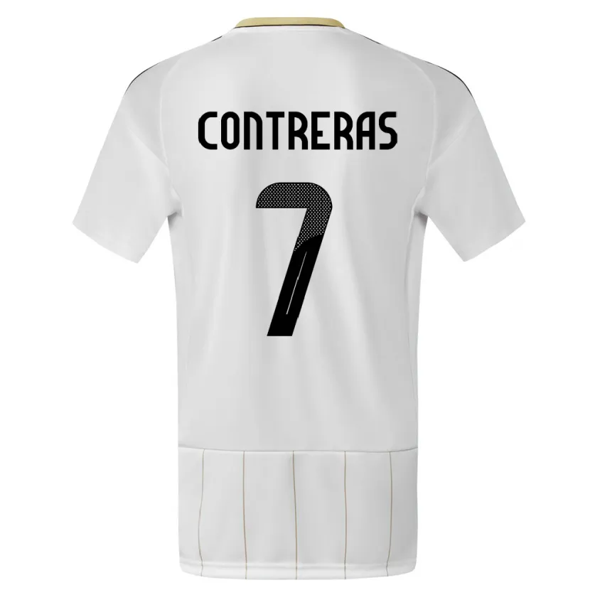 Danxen Kinder Costa Rica Anthony Contreras #7 Weiß Auswärtstrikot Trikot 24-26 T-Shirt