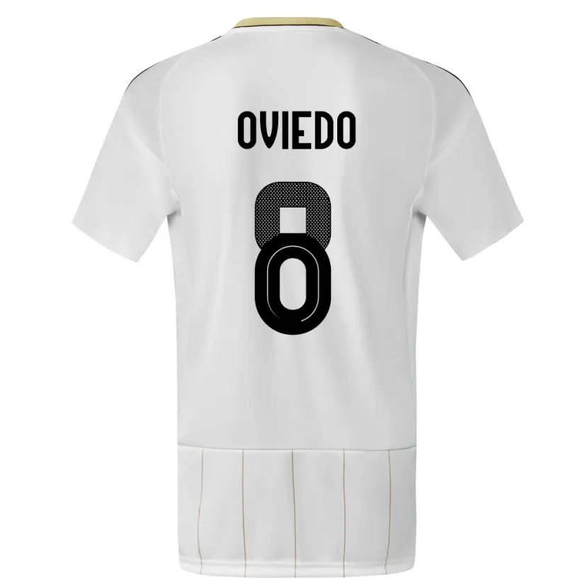 Danxen Kinder Costa Rica Bryan Oviedo #8 Weiß Auswärtstrikot Trikot 24-26 T-Shirt