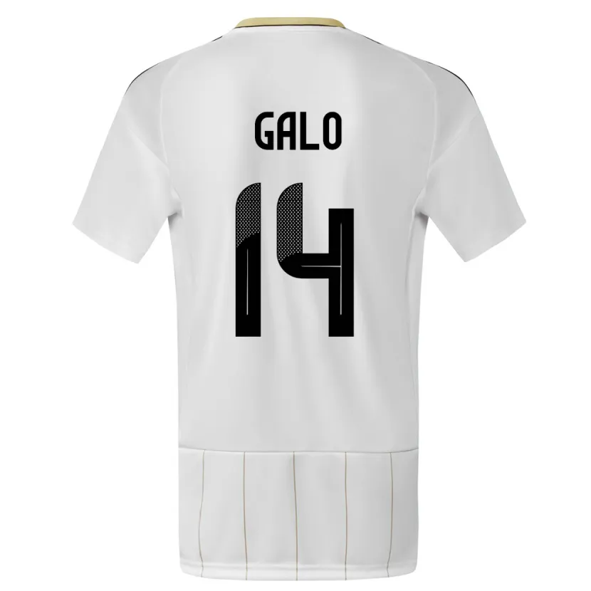 Danxen Kinder Costa Rica Orlando Galo #14 Weiß Auswärtstrikot Trikot 24-26 T-Shirt