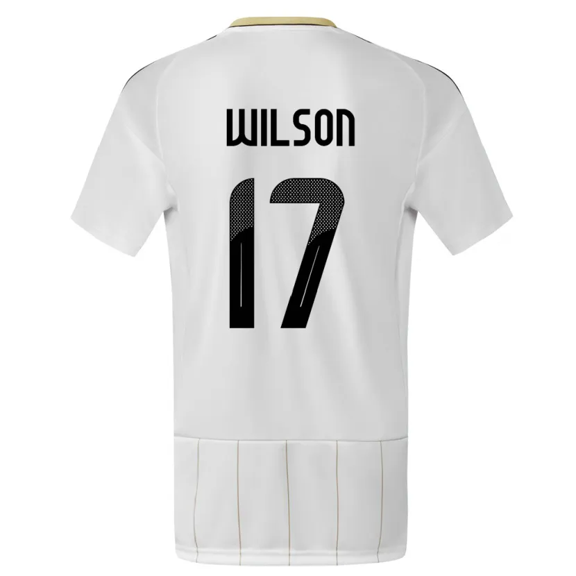 Danxen Kinder Costa Rica Roan Wilson #17 Weiß Auswärtstrikot Trikot 24-26 T-Shirt
