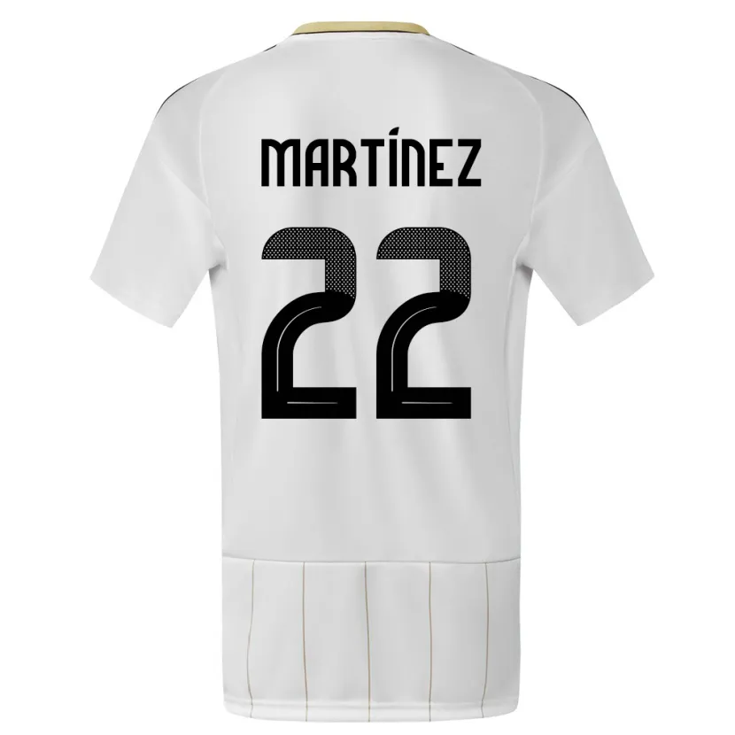 Danxen Kinder Costa Rica Carlos Martinez #22 Weiß Auswärtstrikot Trikot 24-26 T-Shirt