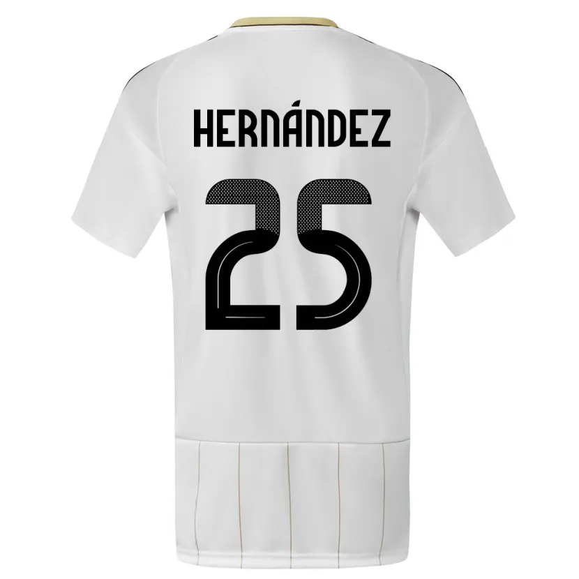 Danxen Kinder Costa Rica Anthony Hernandez #25 Weiß Auswärtstrikot Trikot 24-26 T-Shirt