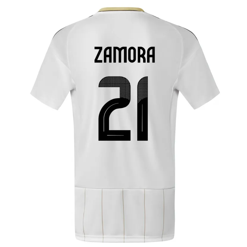 Danxen Kinder Costa Rica Alvaro Zamora #21 Weiß Auswärtstrikot Trikot 24-26 T-Shirt
