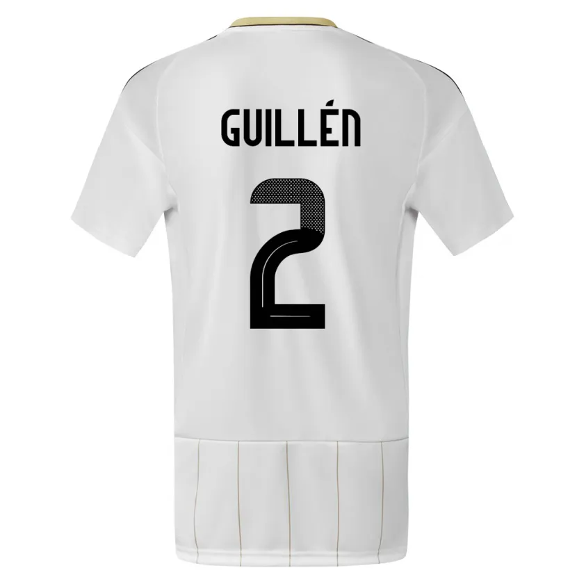 Danxen Kinder Costa Rica Gabriela Guillen #2 Weiß Auswärtstrikot Trikot 24-26 T-Shirt