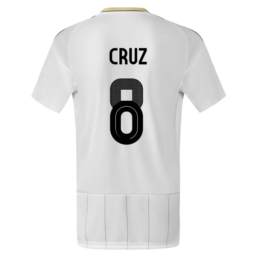 Danxen Kinder Costa Rica Daniela Cruz #8 Weiß Auswärtstrikot Trikot 24-26 T-Shirt