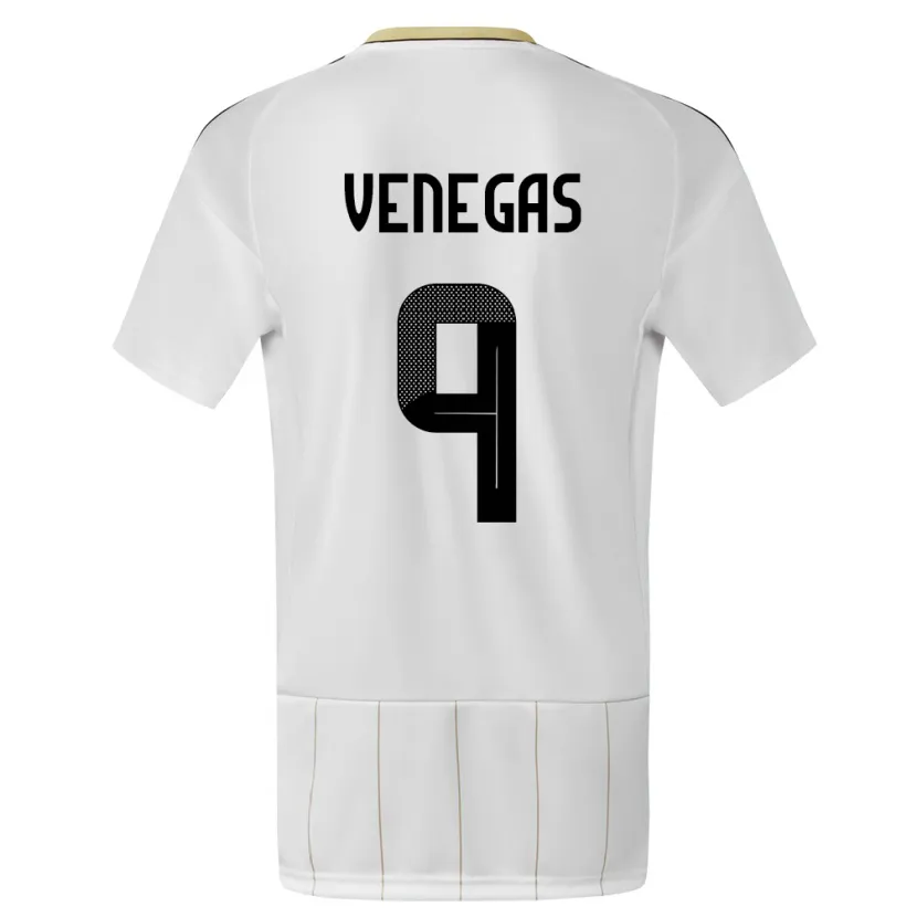 Danxen Kinder Costa Rica Carolina Venegas #9 Weiß Auswärtstrikot Trikot 24-26 T-Shirt